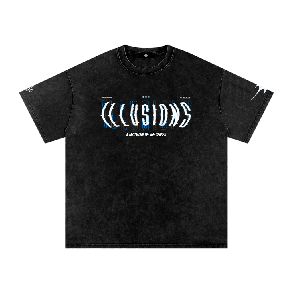 Illusions Oversized Tee | Snow Wash