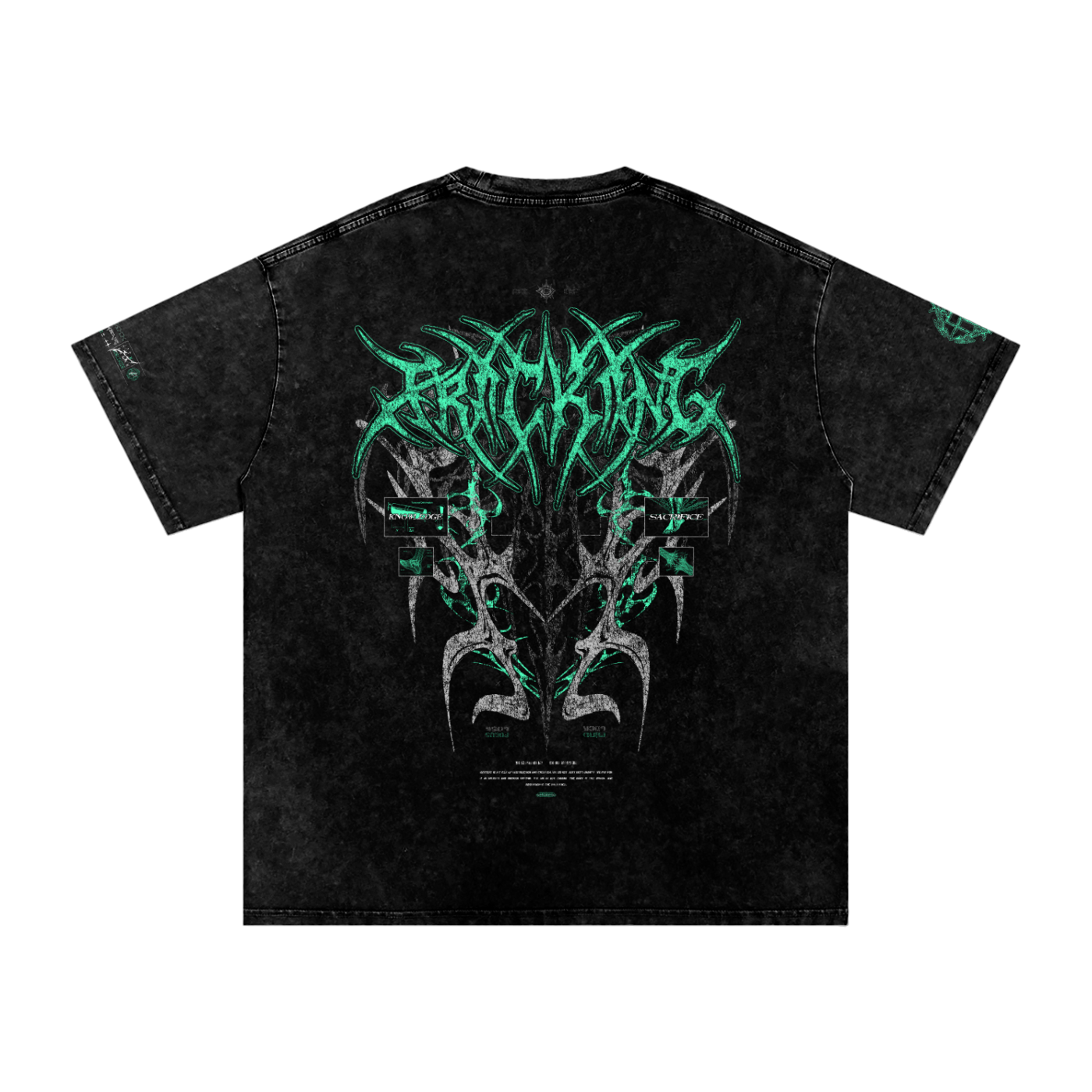 Cycle of Destruction Oversized Tee | Snow Wash