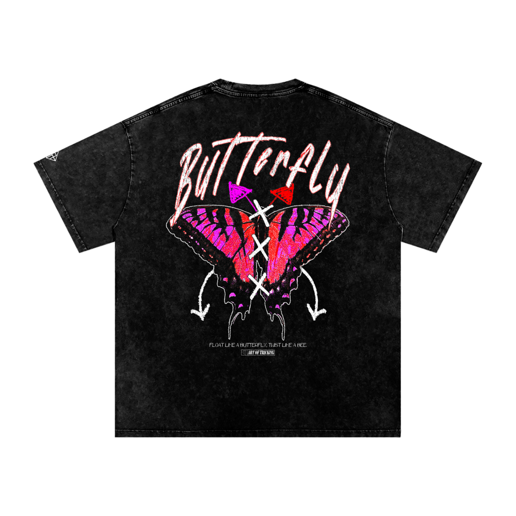 Butterfly Oversized Tee | Snow Wash
