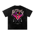 Butterfly Oversized Tee | Snow Wash