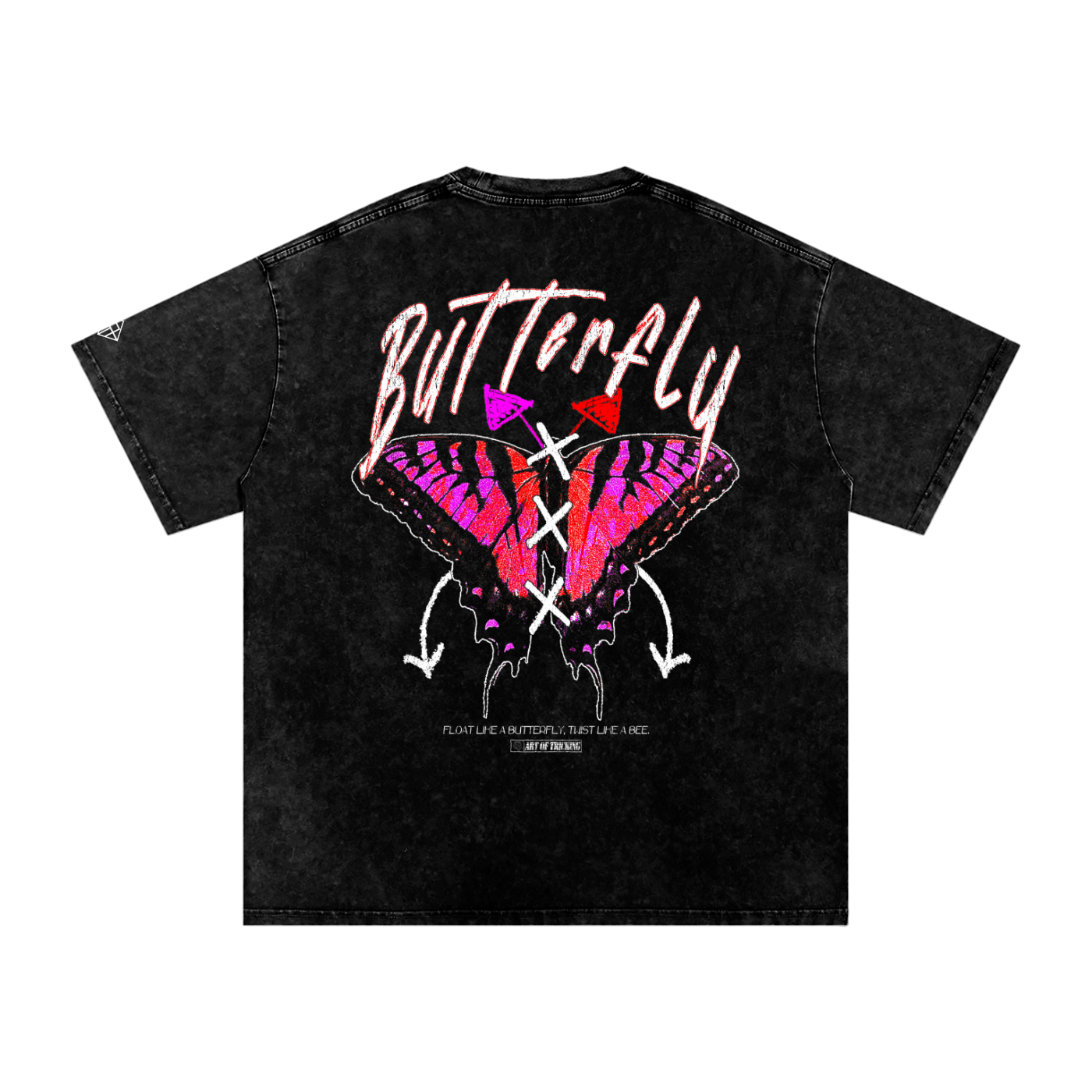 Butterfly Oversized Tee | Snow Wash