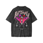 Kids Butterfly Tee | Snow Wash